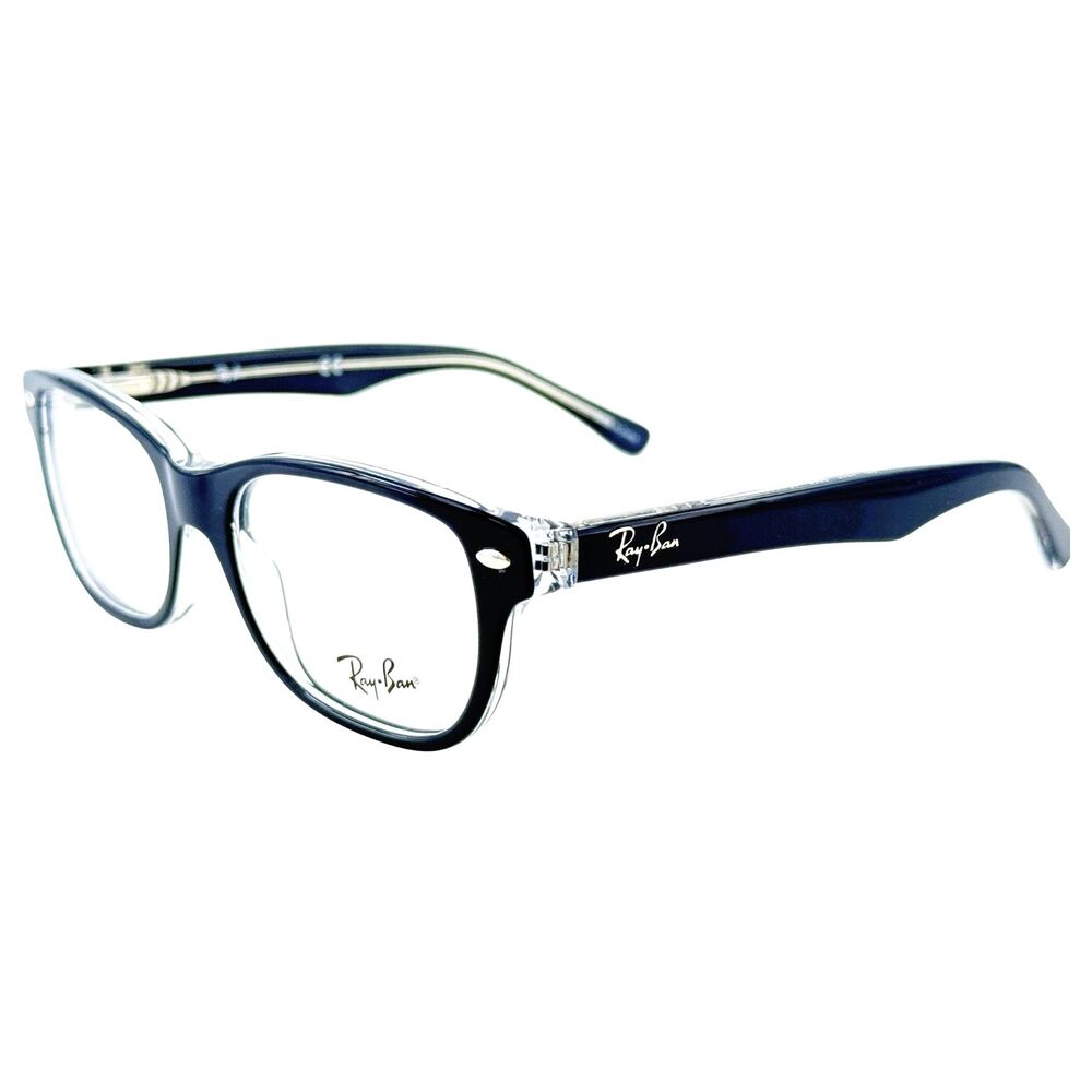 Ray Ban Jr RB1555 Kids Plastic Eyeglass Frame 3583 Blue On Transparent 48-16